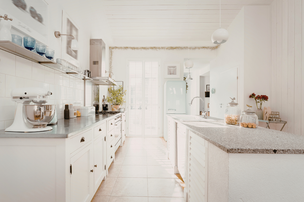 Bright open kitchen with functional organization designed to support daily routines